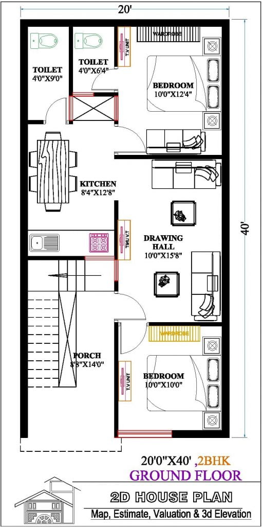 North Face House Plan Under 800 Sqft