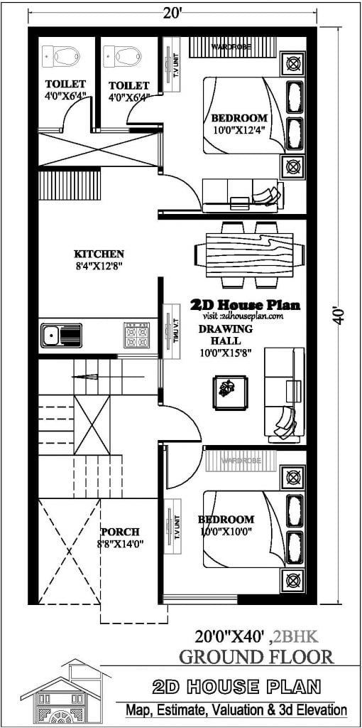 20x40 house plan