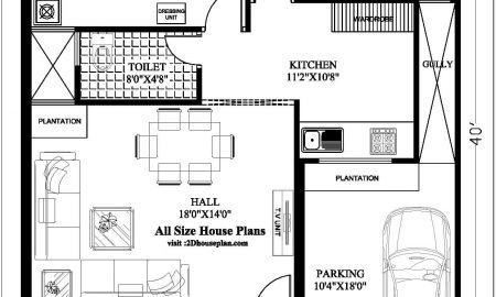 30x40 South Facing House Plans Samples