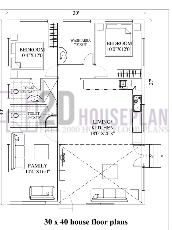 30 by 40 house plans