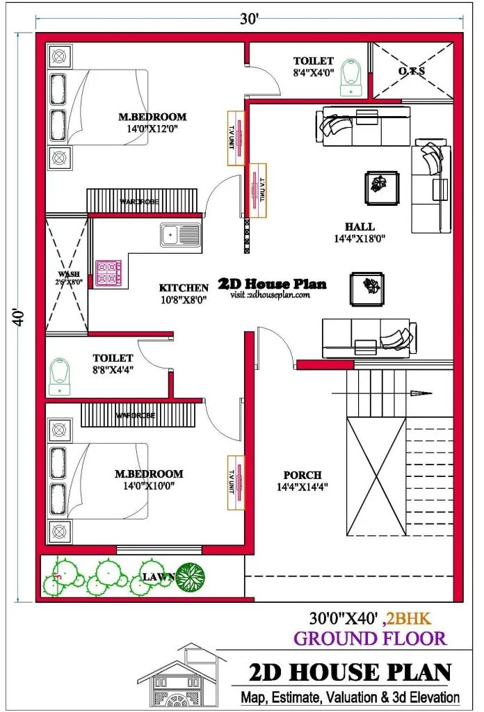 30 X 40 East Facing House Plan Gharexpert