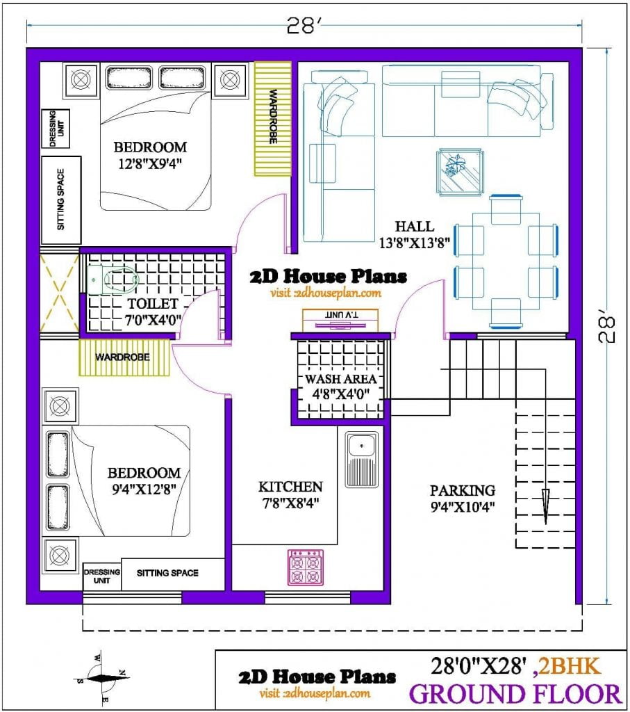 28 by 28 house plans