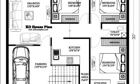 2d house plan drawing
