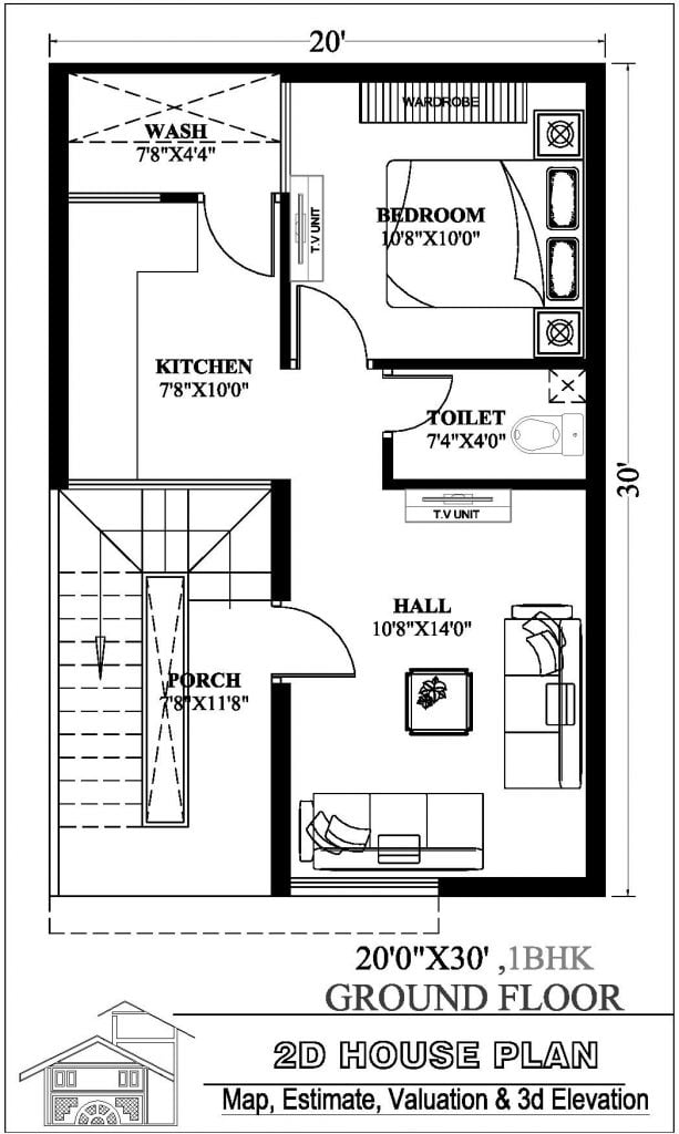 20x30 house plans south facing