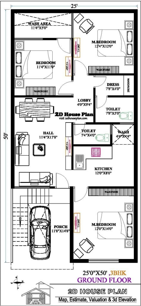 25 by 50 house plan