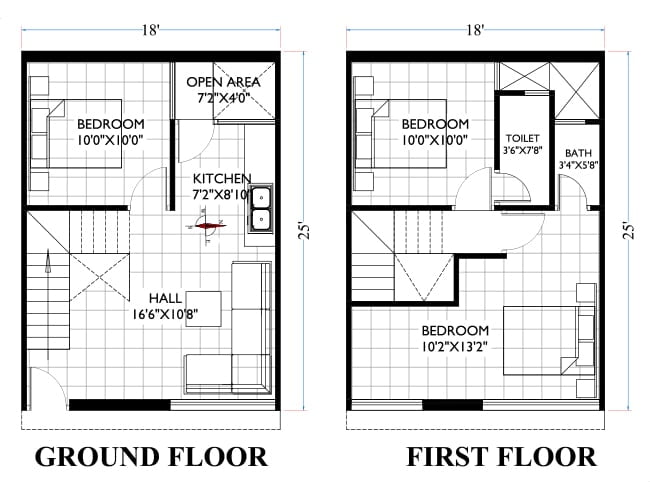 18x25 house plan