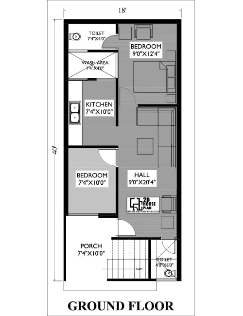 18x40 house plans east facing