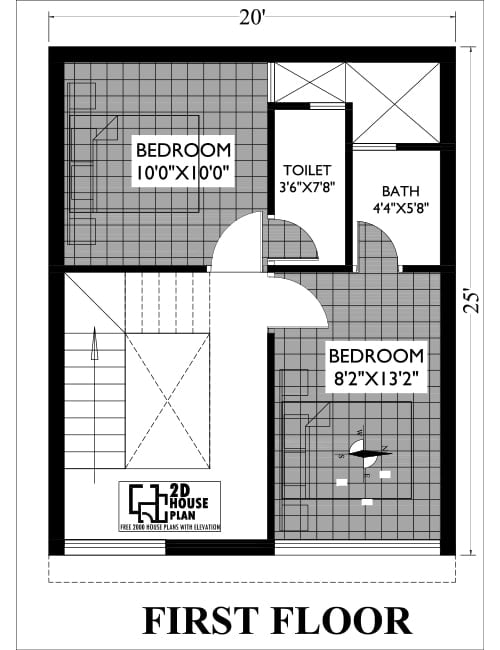 20x25 duplex house plans east facing first floor