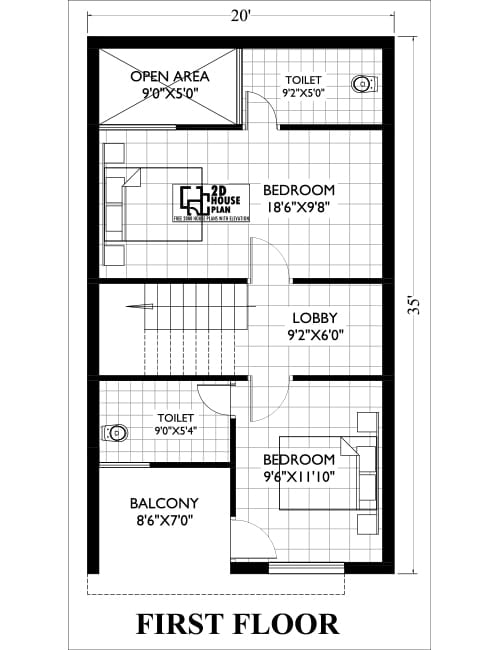 Best North Facing Vastu 20x35 Duplex House Plan | 3bhk Plan