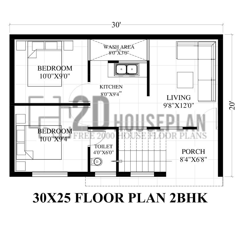 30x20 floor plan