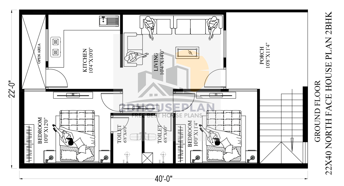 22x40 House Plan As Per Vastu