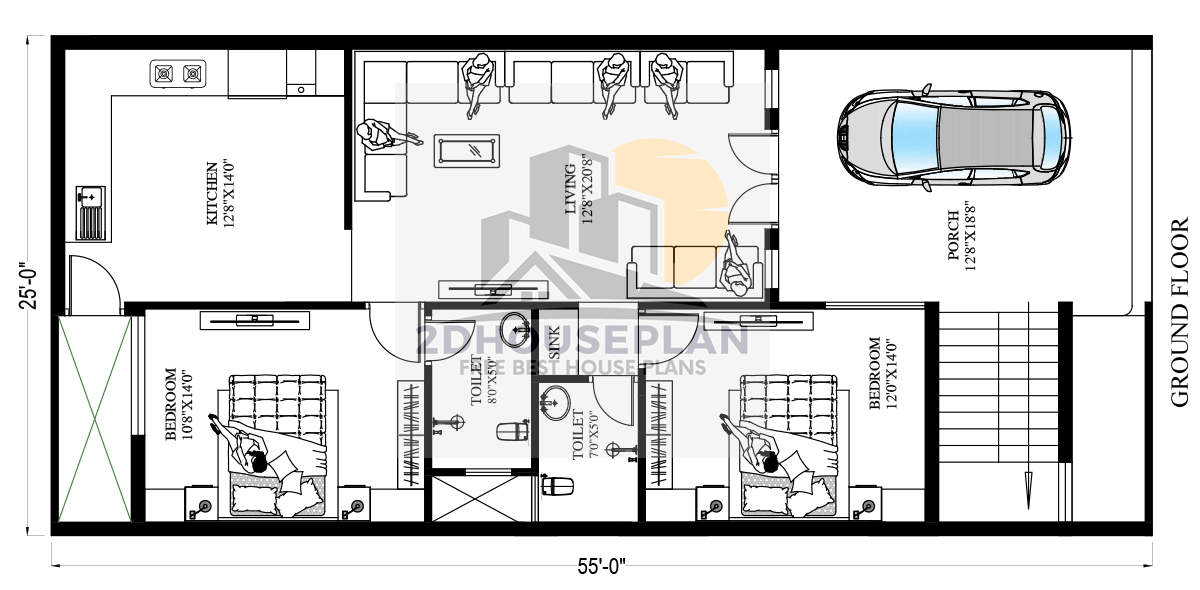 25x55 house plans