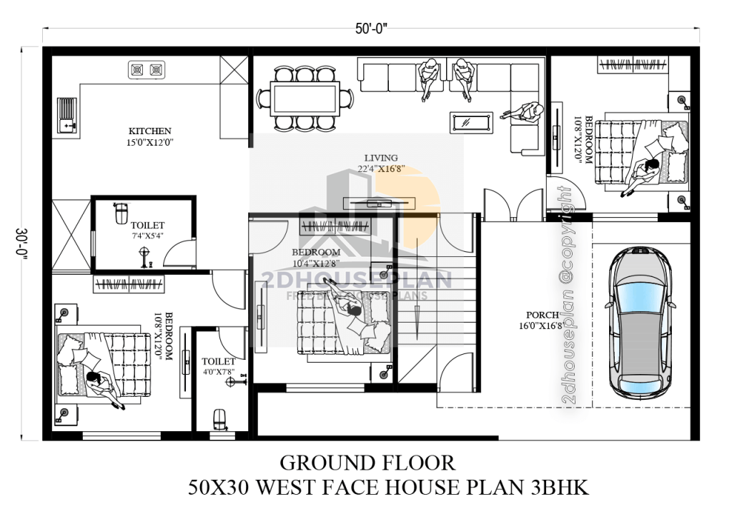 2d Floor Plan with dimensions
