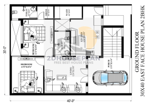 Simple 30x40 House Plans As Per Vastu | 1200 Sqft House Plan