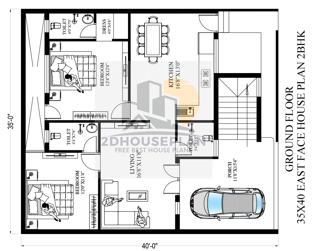 35x40 house plans east facing