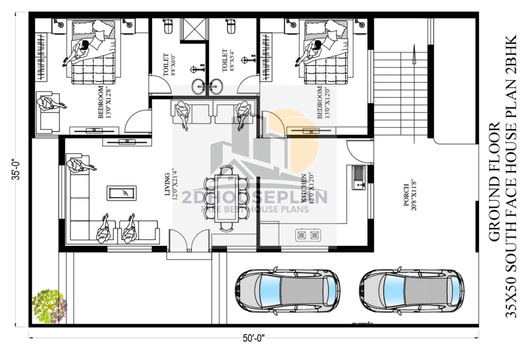 35 x 50 house plans south facing