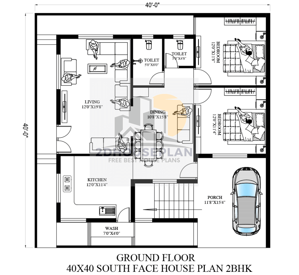 40x40 house design
