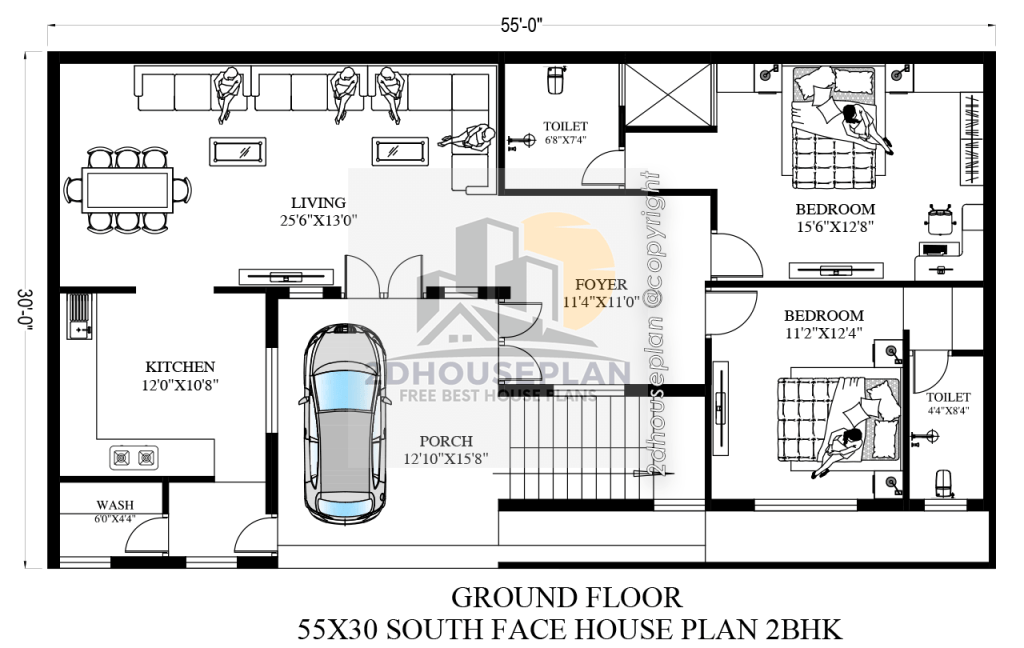 55x30 house design