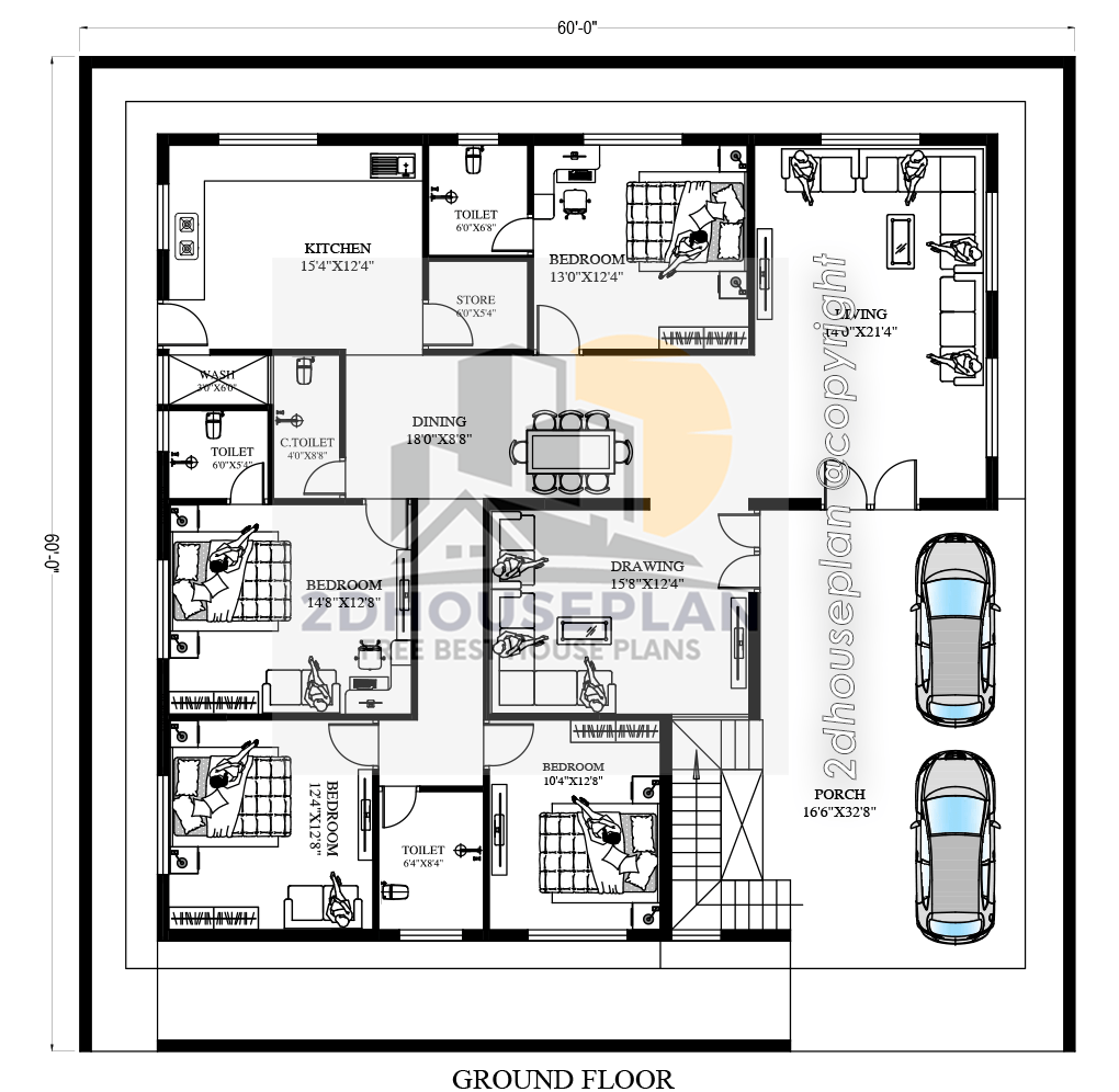 60x60 house plans